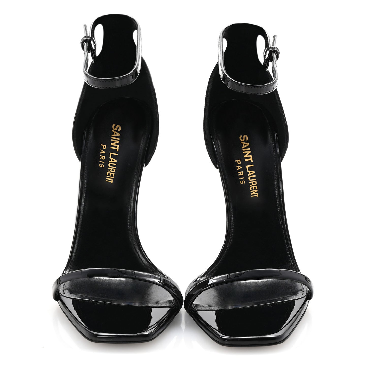 Patent Calfskin Opyum 110 Sandals 37 Black