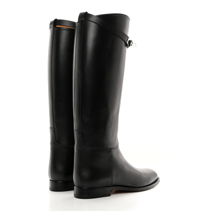 Hermes Box Kelly Jumping Boots 39 Black 4 of 9