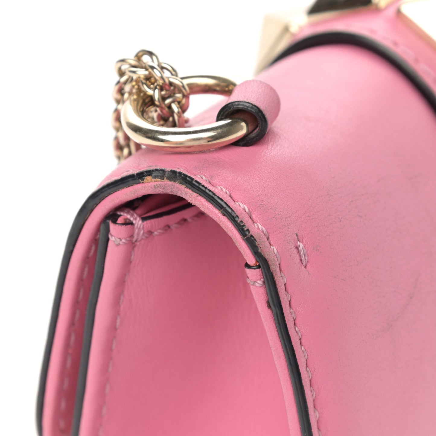 Vitello Mini Glam Lock Rockstud Flap Ninphea