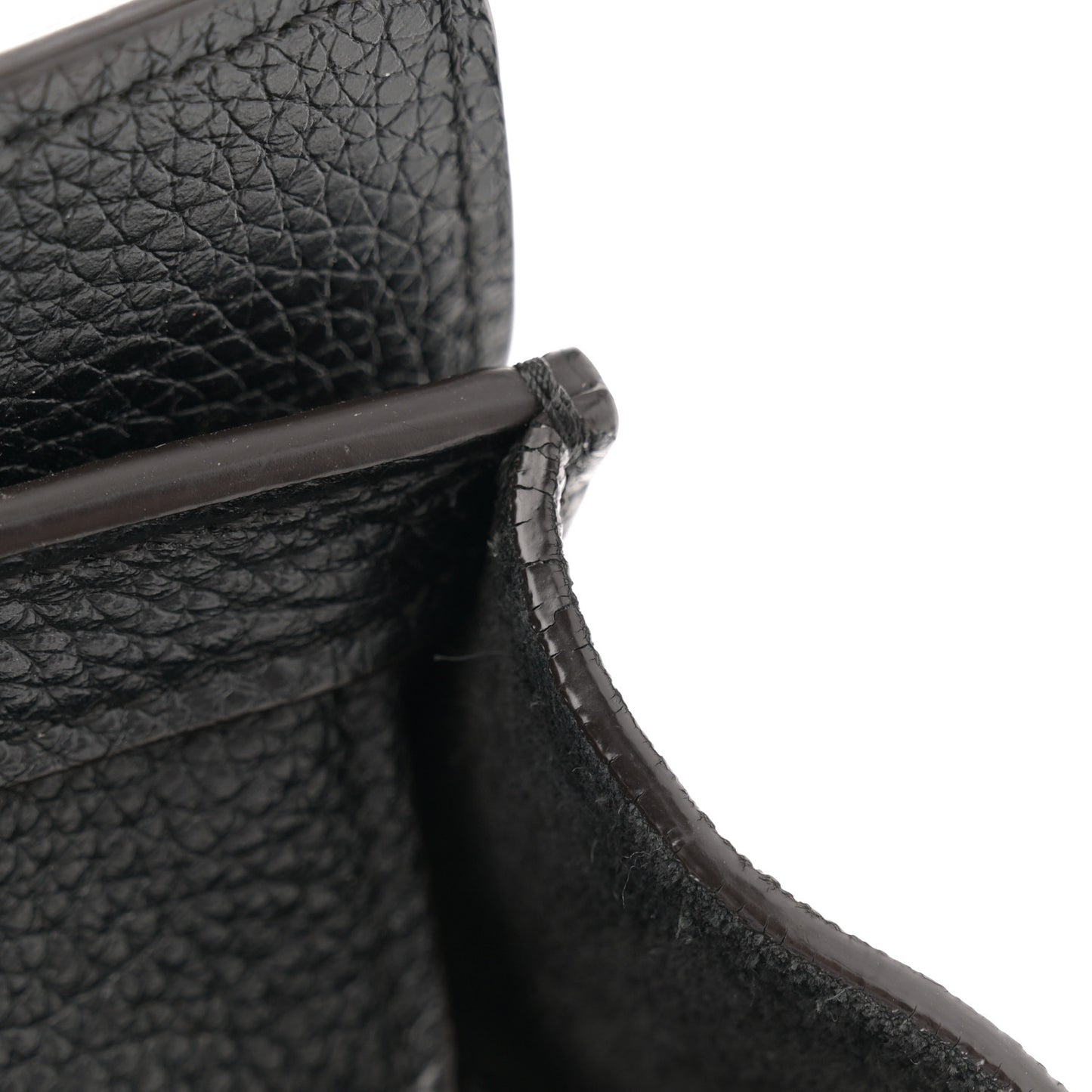 Drummed Calfskin Nano Luggage Black