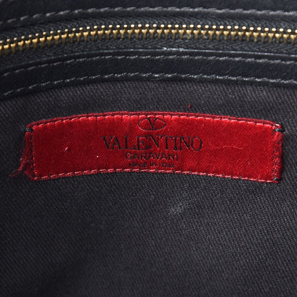Valentino Garavani Vitello Rockstud Double Handle Tote Black 7 of 8