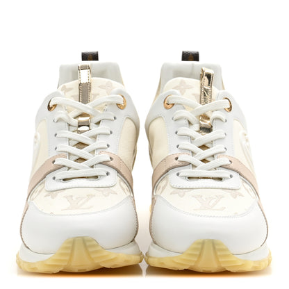 Louis Vuitton Monogram Calfskin Run Away Sneakers 38.5 Beige Gold 3 of 10