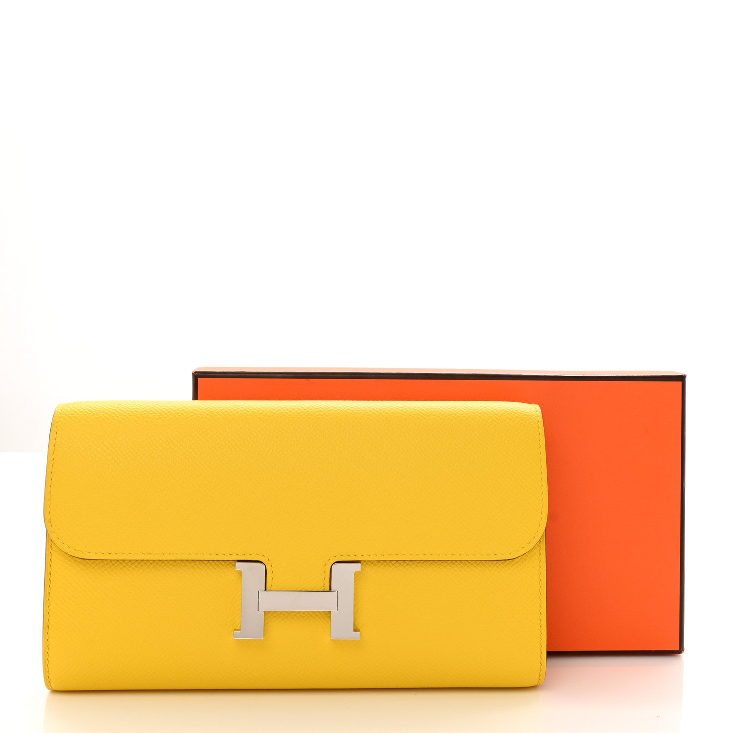 Hermes Epsom Constance Long Wallet To Go Jaune de Naples 8 of 8