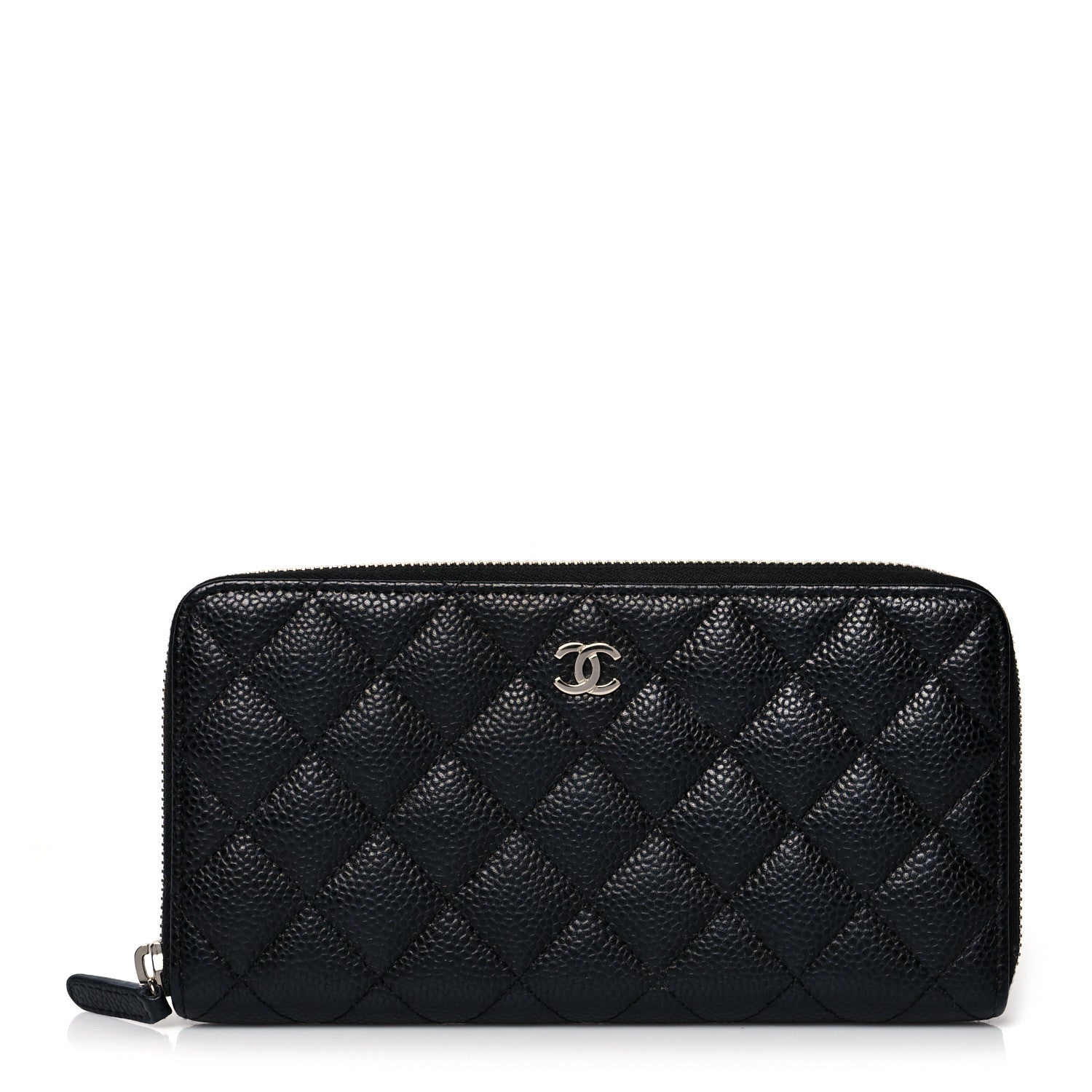 Chanel Caviar Quilted Large Gusset Zip Around Wallet Black 1 of 8