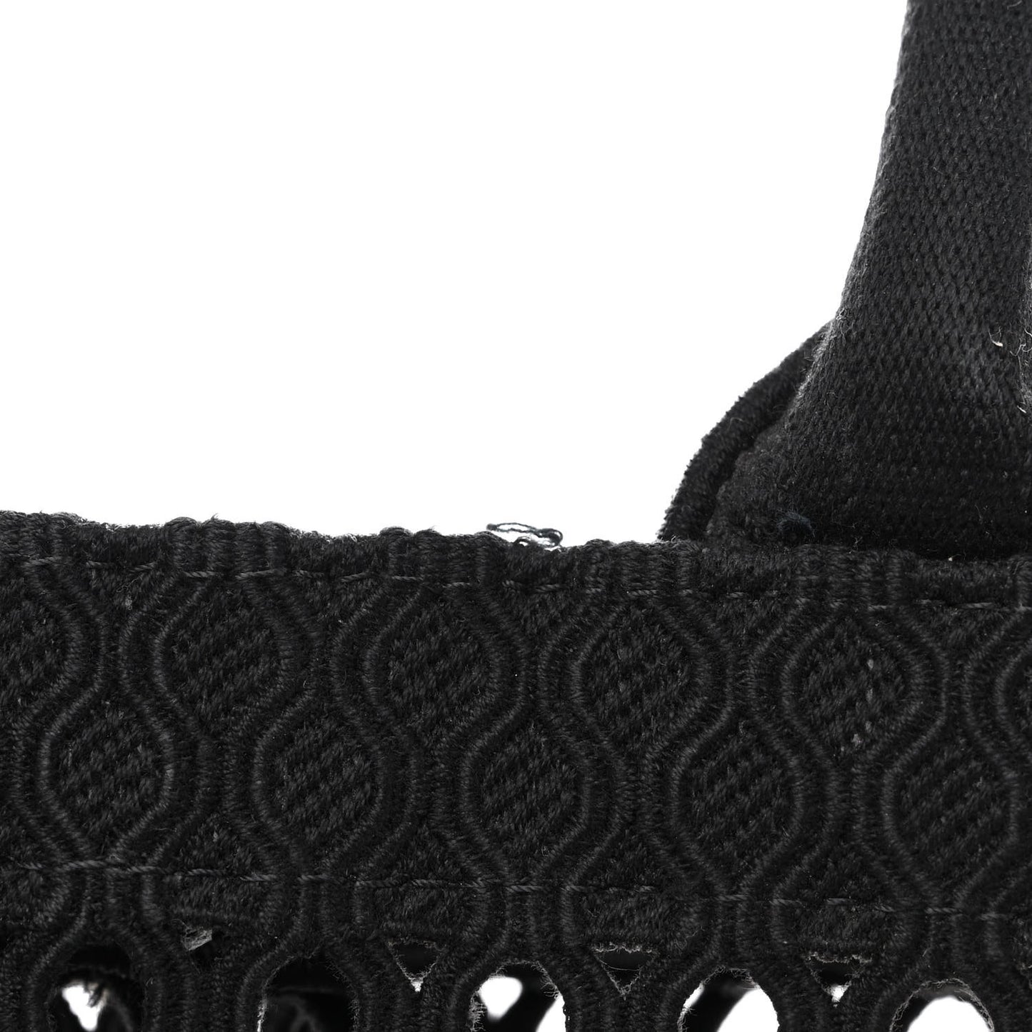 Mesh Embroidered Large Book Tote Black