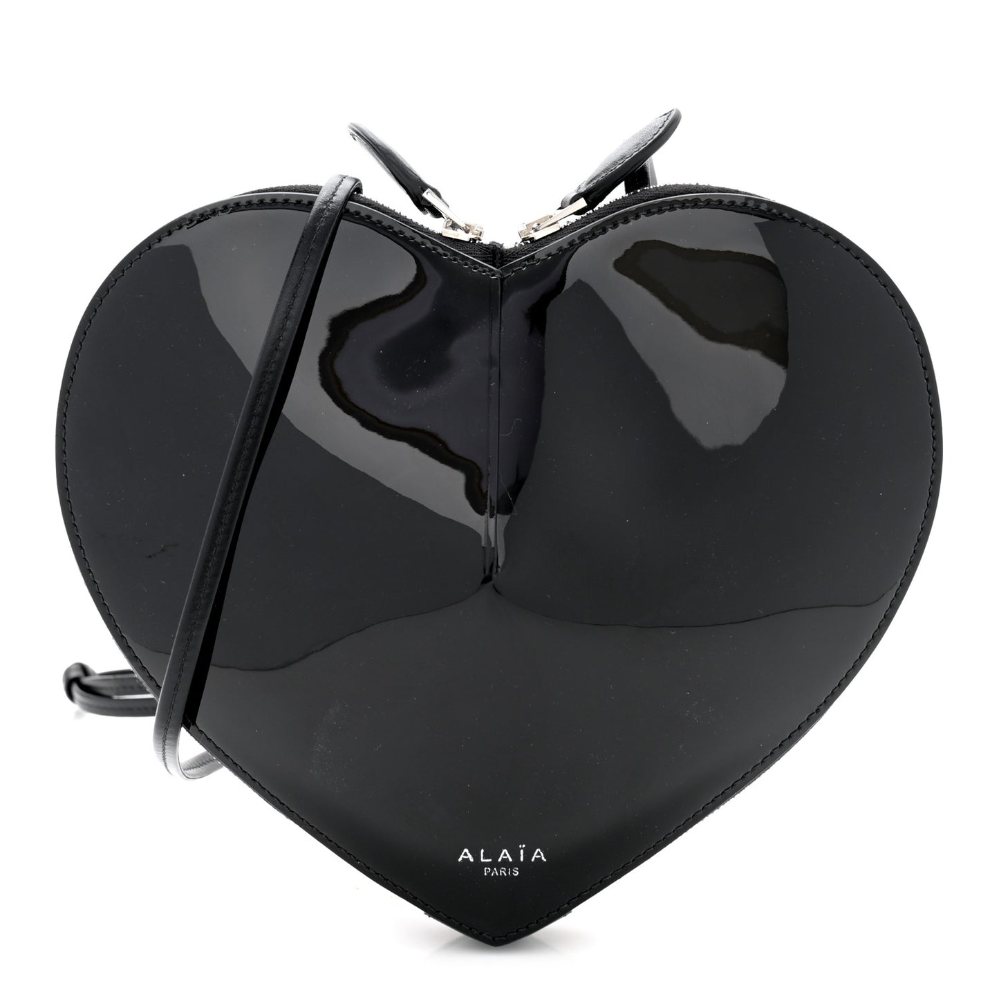 Patent Calfskin Le Coeur Bag Black