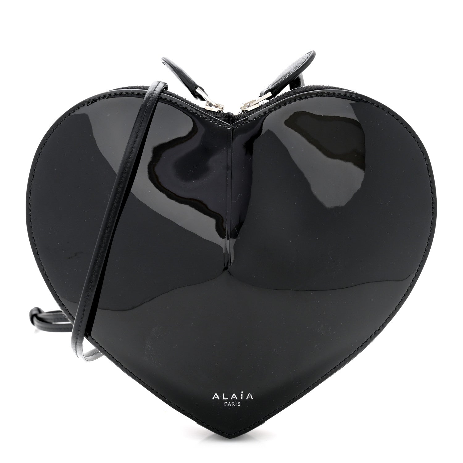 Alaia Patent Calfskin Le Coeur Bag Black 1 of 9