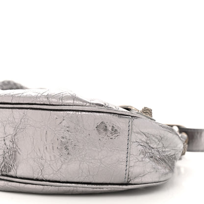Balenciaga Metallic Agneau Arena Le Cagole Shoulder Bag XS Silver 10 of 10
