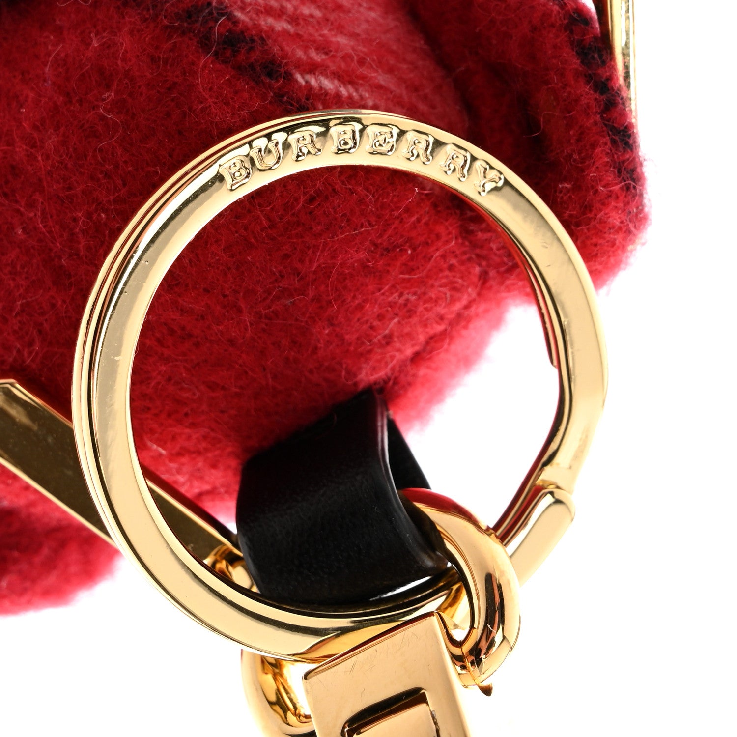 Burberry Cashmere Denim Jacket Thomas Bear Bag Charm Red 3 of 6