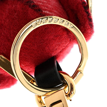 Burberry Cashmere Denim Jacket Thomas Bear Bag Charm Red 3 of 6