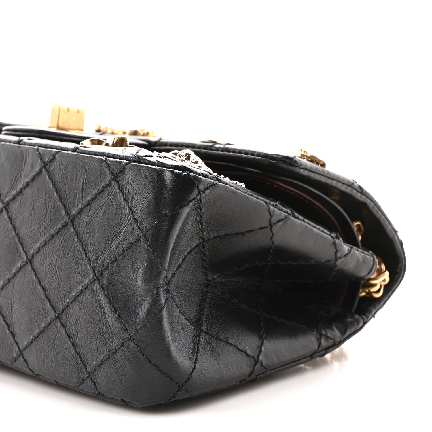 Chanel Aged Calfskin Lucky Charms 2.55 Reissue 224 Flap Black 10 of 10
