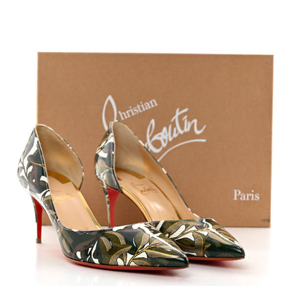 Christian Louboutin Patent Iriza 70 Pumps 37.5 Green Gold 8 of 8