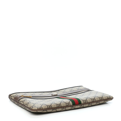 Gucci GG Supreme Monogram Large Ophidia Pouch Clutch Brown 4 of 8