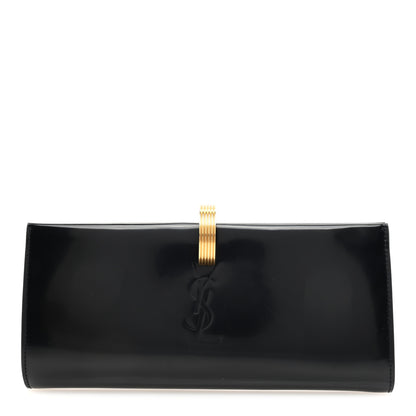 Saint Laurent Patent Daria Clutch Black 1 of 9