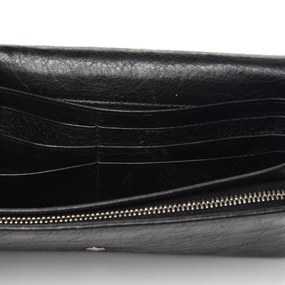 Balenciaga Agneau Giant 12 Silver Hardware Money Wallet Black 6 of 14