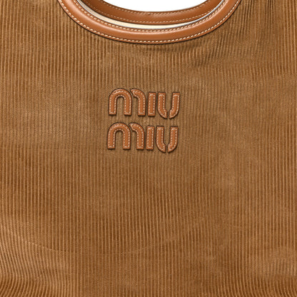Miu Miu Corduroy Large Ivy Tote Bag Cannella 7 of 9