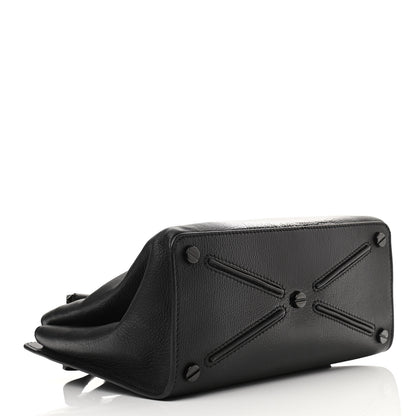 Valentino Garavani Patent Pebbled Calfskin Medium JoyLock Satchel Black 4 of 11