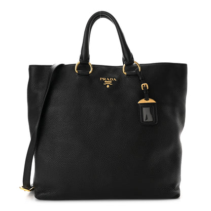 Prada Vitello Daino Shopping Tote Black 1 of 10