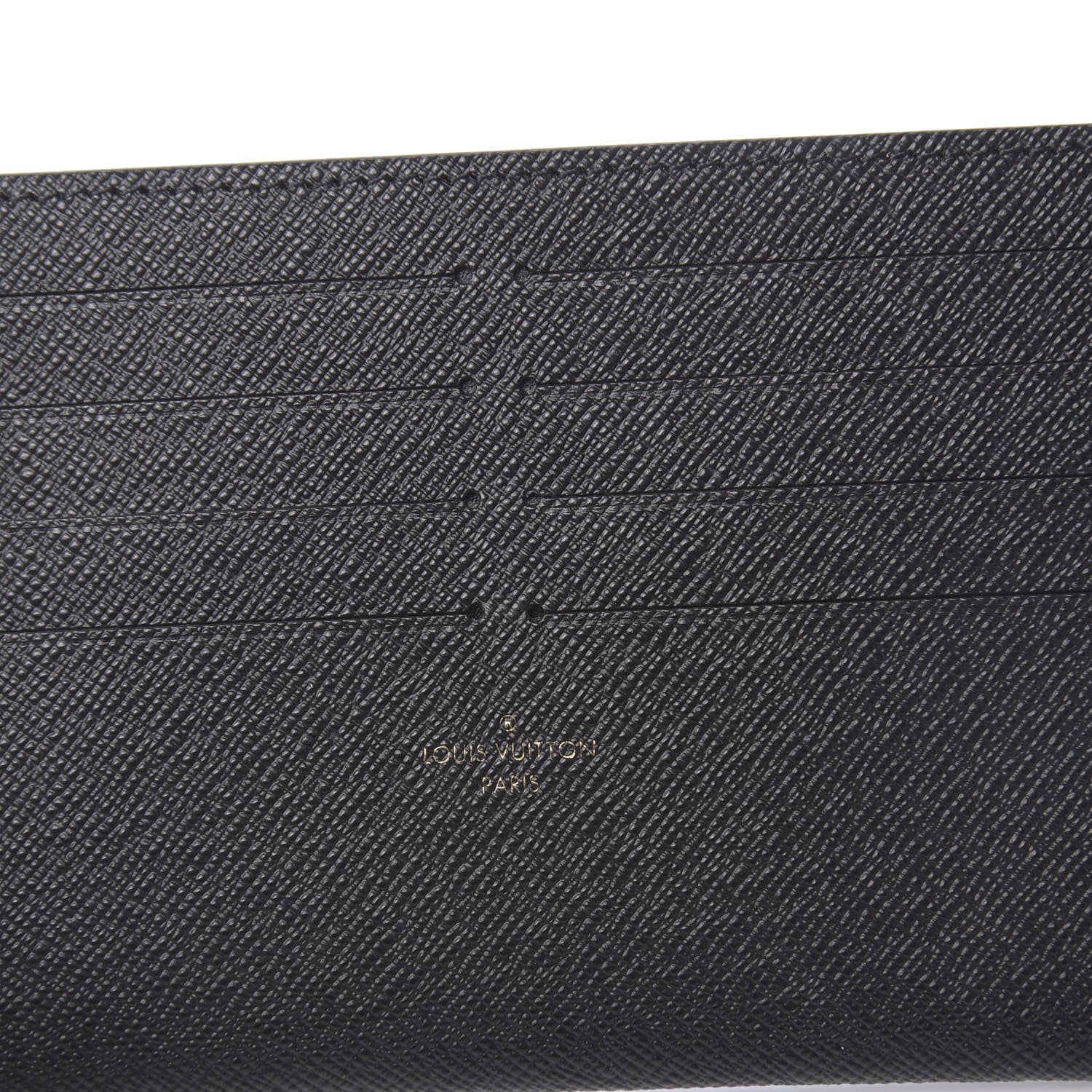 Louis Vuitton Calfskin Felicie Chain Wallet Card Holder Insert Black 6 of 6