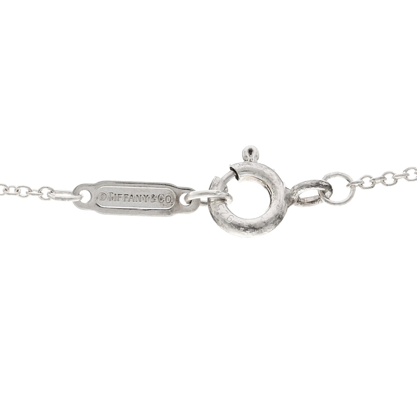 Sterling Silver Enamel Heart Key Pendant Necklace Blue