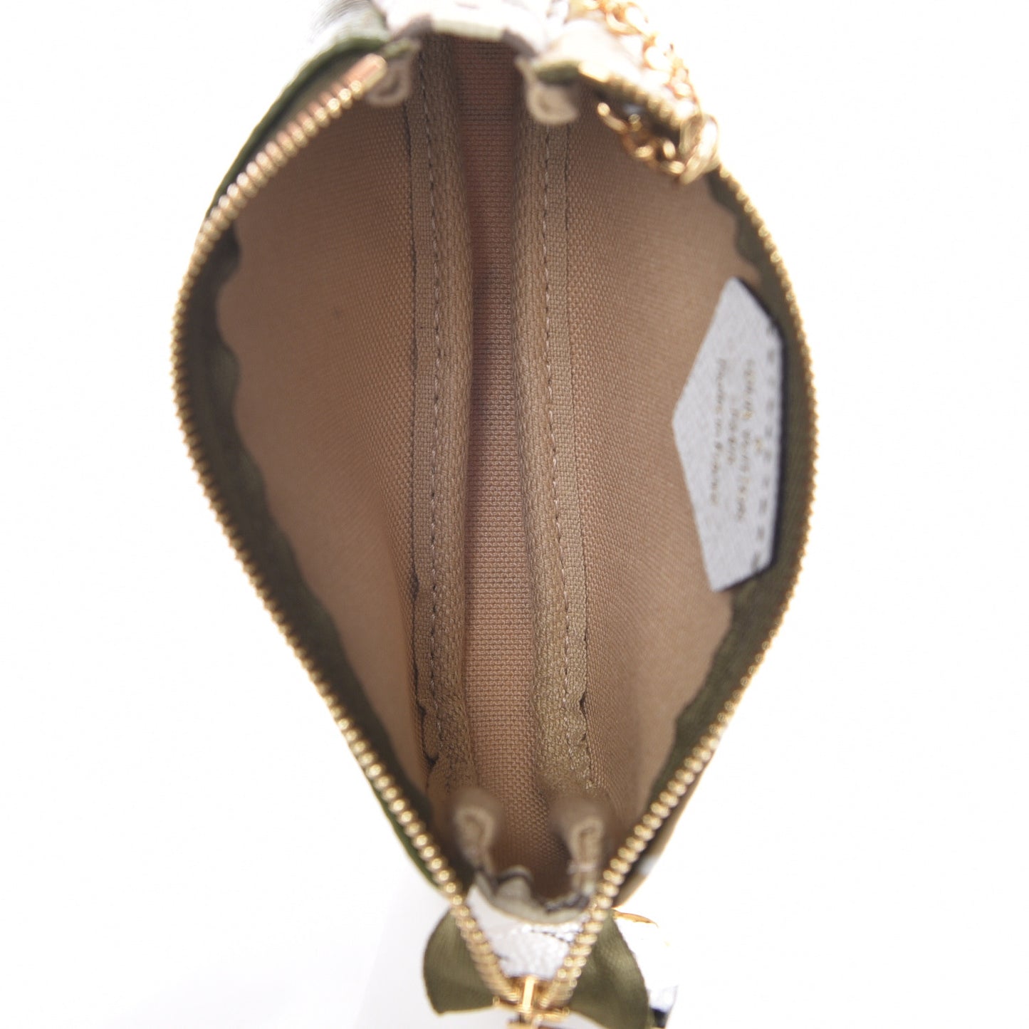 Monogram Giant Micro Pochette Accessories Kaki White