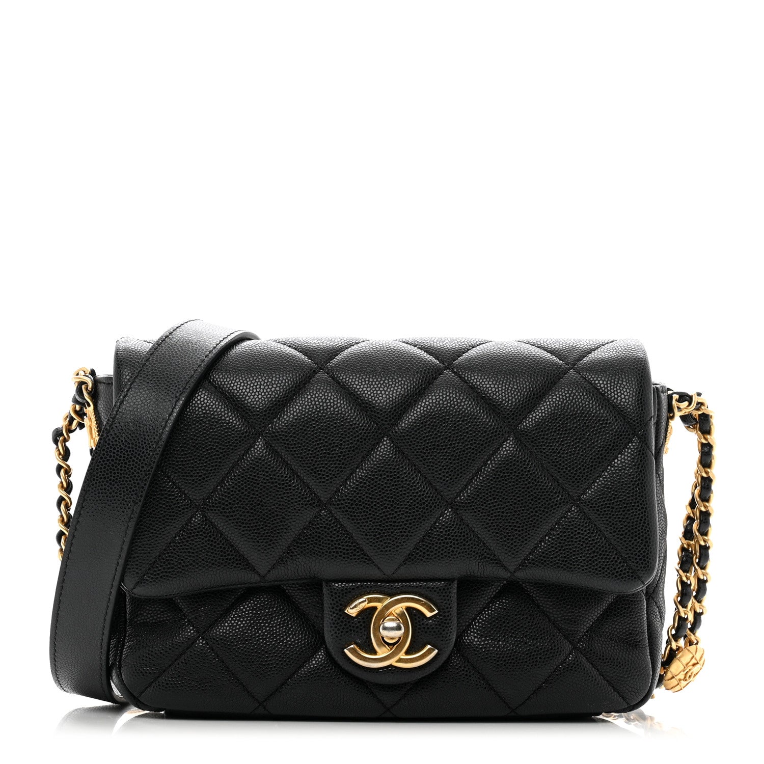 Chanel Caviar Quilted Small Twist Your Buttons Flap Black 1 of 11