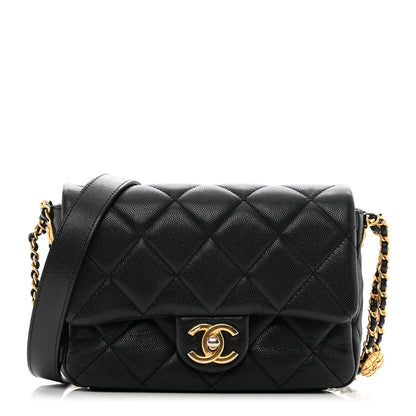 Chanel Caviar Quilted Small Twist Your Buttons Flap Black 1 of 11