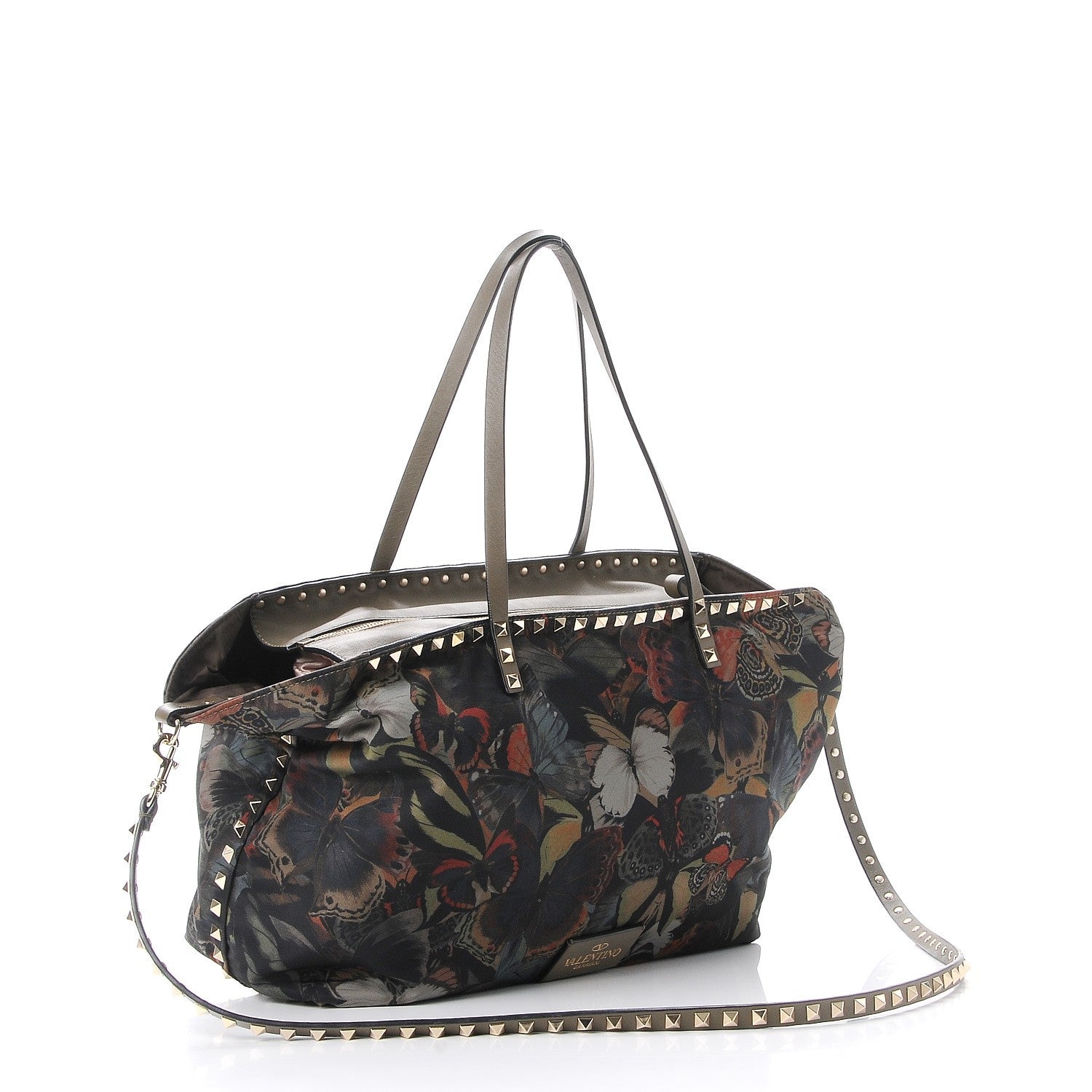 Valentino Garavani Nylon Camubutterfly Rockstud Crossbody Tote Multicolor 4 of 10