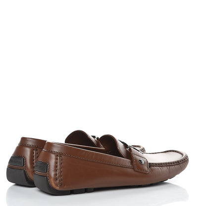 Louis Vuitton Calfskin Monte Carlo Moccasin Loafers 7.5 Cognac 4 of 9