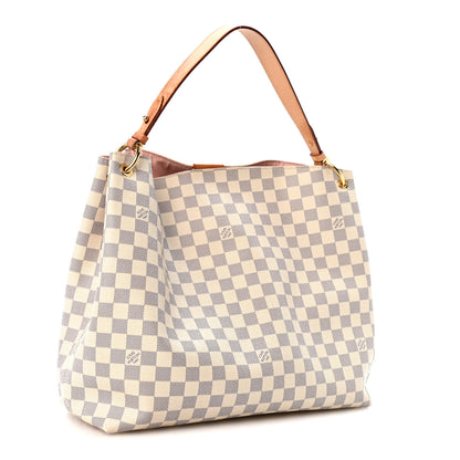 Louis Vuitton Damier Azur Graceful MM Rose Ballerine 3 of 11