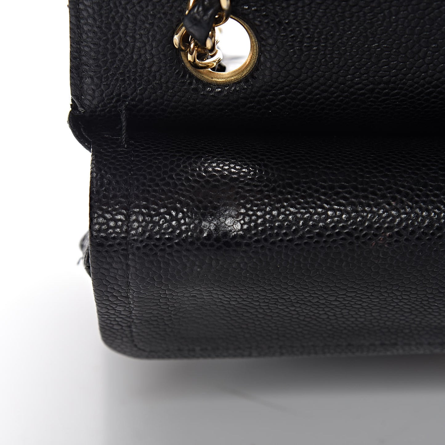 Caviar Quilted Small Double Flap Black