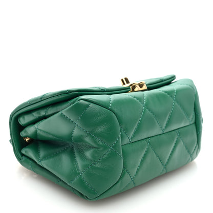 Chanel Lambskin Quilted Mini Color Match Flap Green 4 of 11