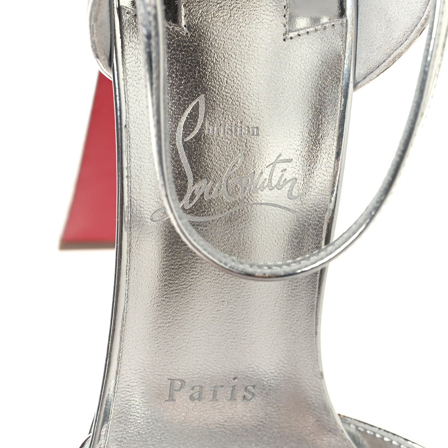 Christian Louboutin Specchio Sandaloo 130 Sandals 39.5 Silver 7 of 9