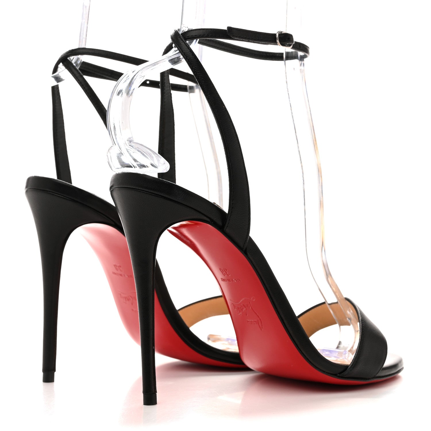 Christian Louboutin Nappa Loubi Girl 100 Sandals 38 Black 5 of 9