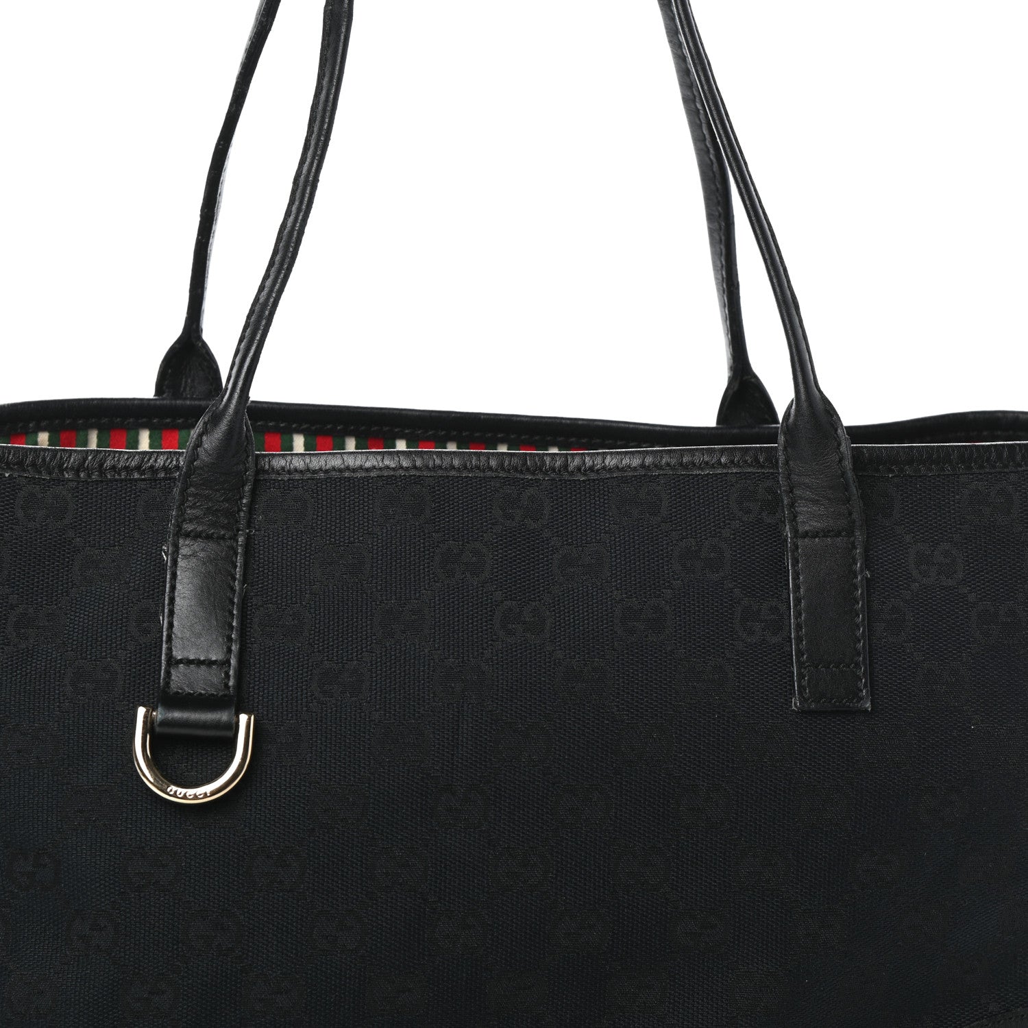 Gucci Monogram Medium New Britt Tote Black 7 of 15