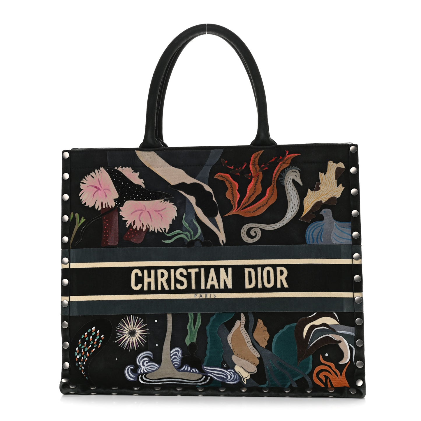 Suede Large Sea Book Tote Black