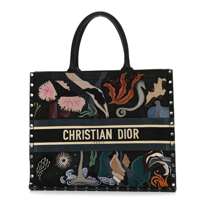 Christian Dior Suede Large Sea Book Tote Black 1 of 9