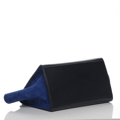 Celine Smooth Calfskin Suede Medium Tri-Color Trapeze Cobalt 5 of 9