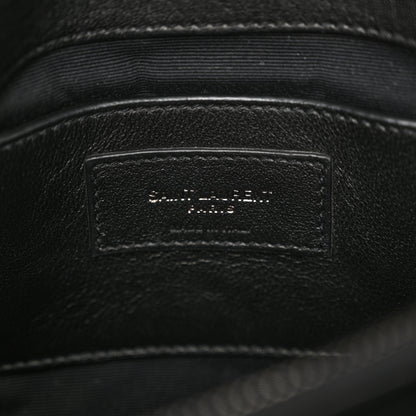 Saint Laurent Sheepskin Matelasse Chevron Monogram Medium College Bag Black 6 of 13