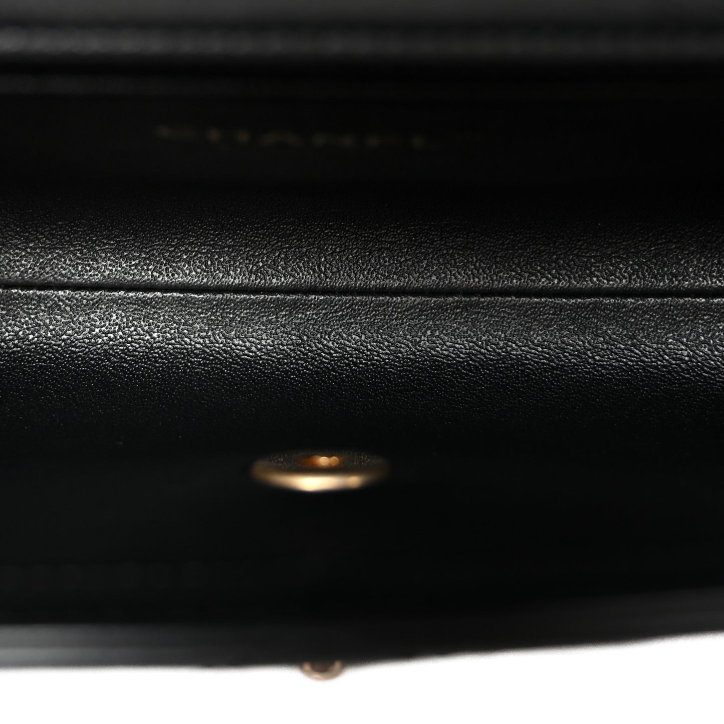 Calfskin Chevron Stitched Coco Waist Bag Black