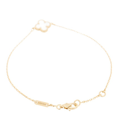 Van Cleef & Arpels 18K Yellow Gold Mother of Pearl Sweet Alhambra Bracelet 2 of 6