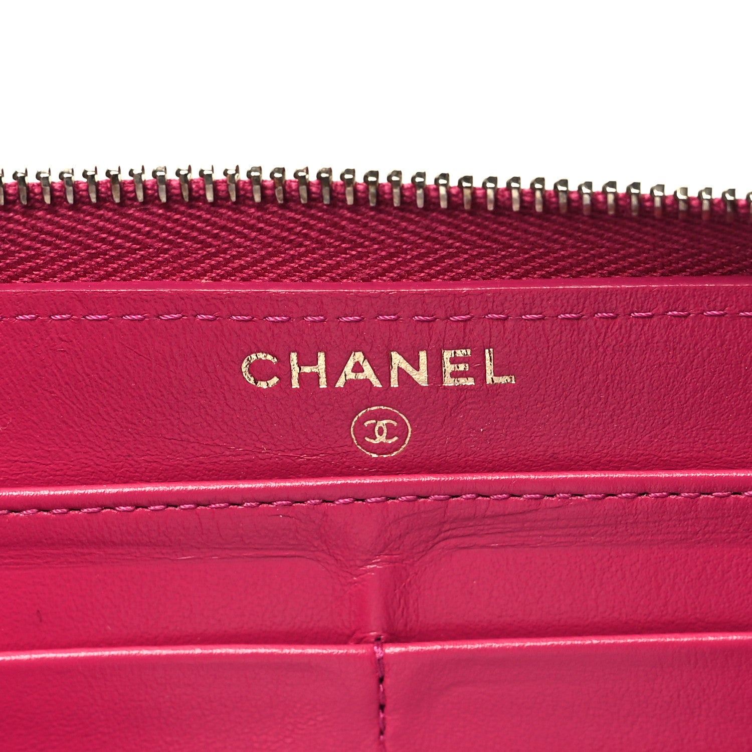 Chanel Caviar Quilted Large Gusset Zip Around Wallet Pink 6 of 9