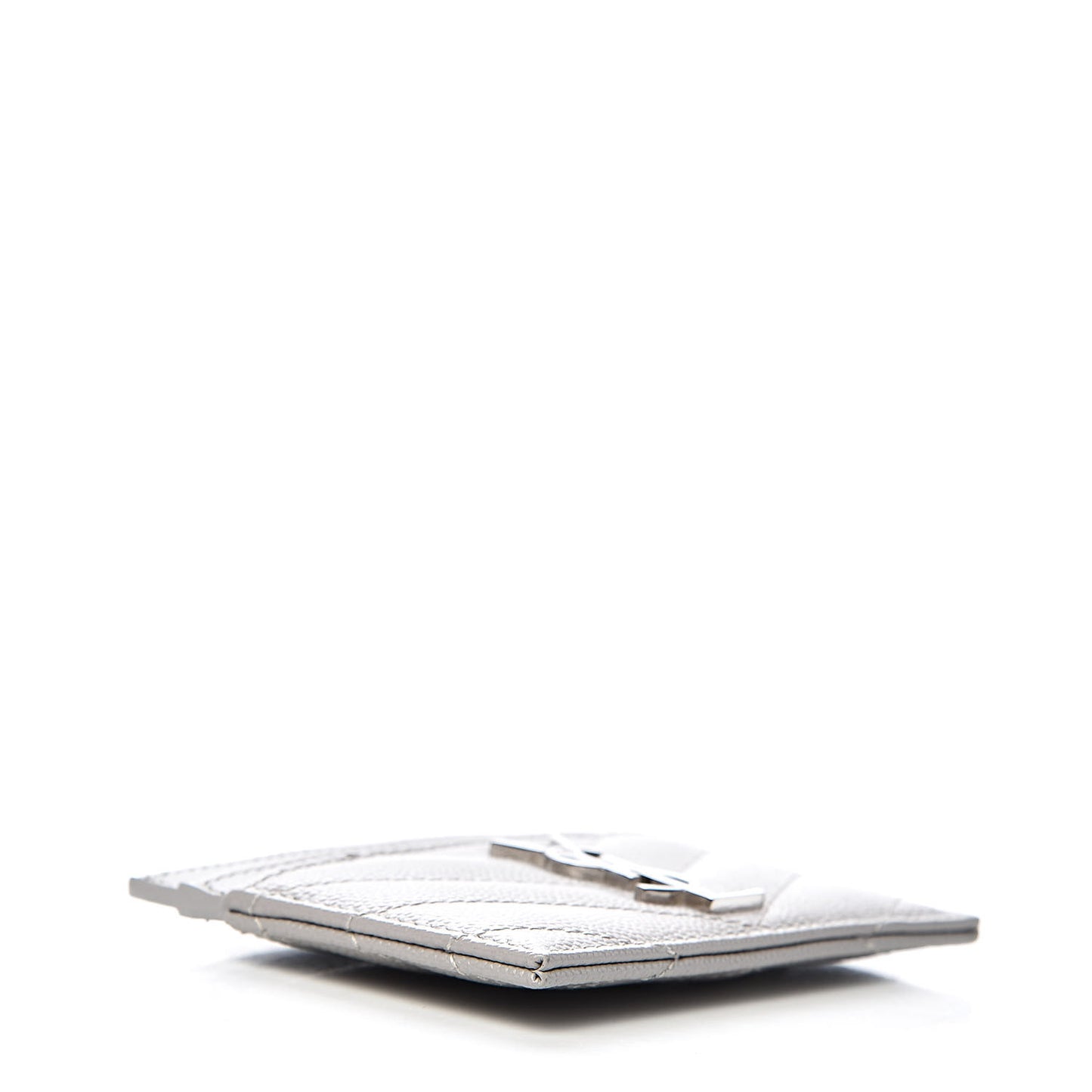 Grain De Poudre Matelasse Chevron Card Case Granite