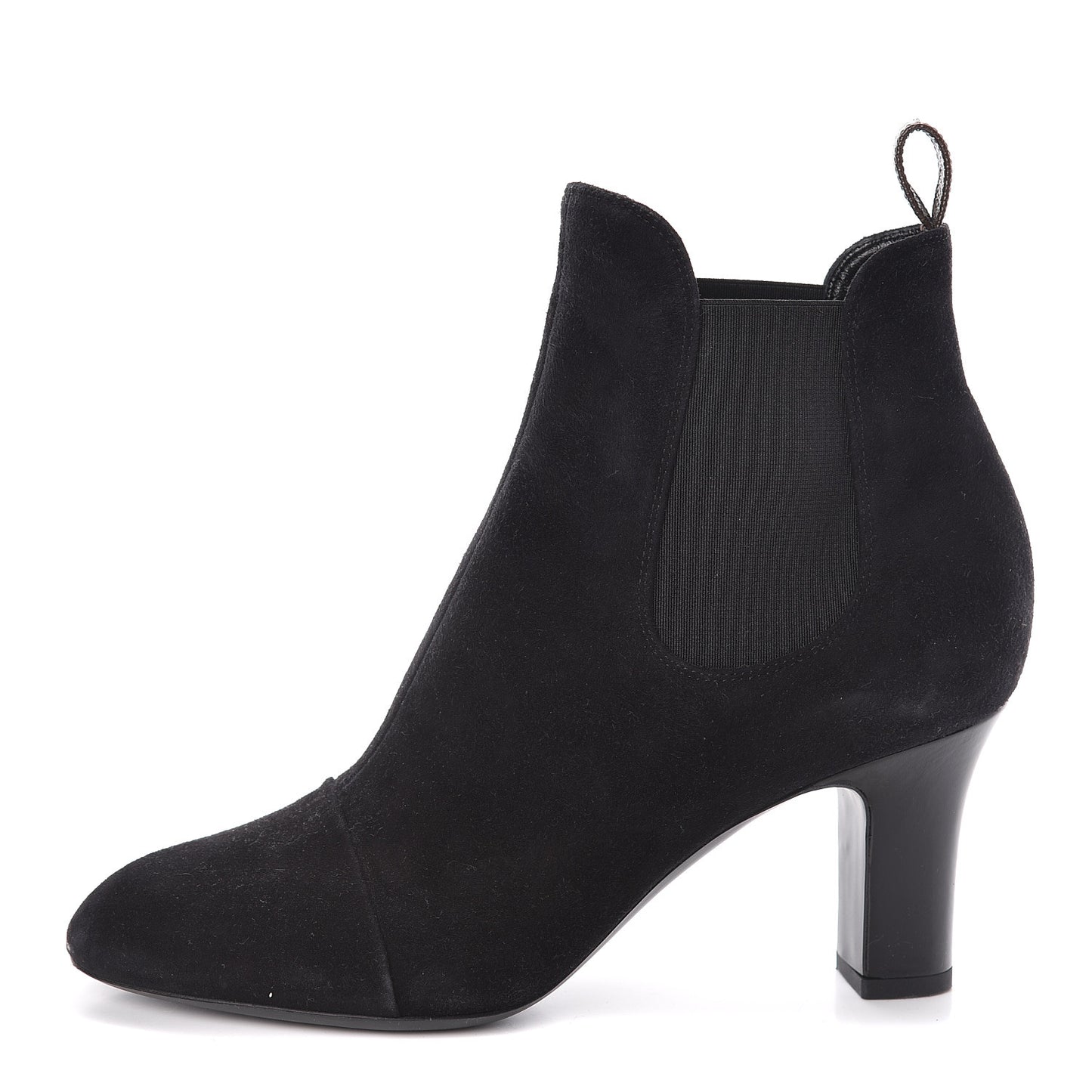 Suede Monogram Uniformes Cap Toe Chelsea 75mm Ankle Boots 38.5 Black