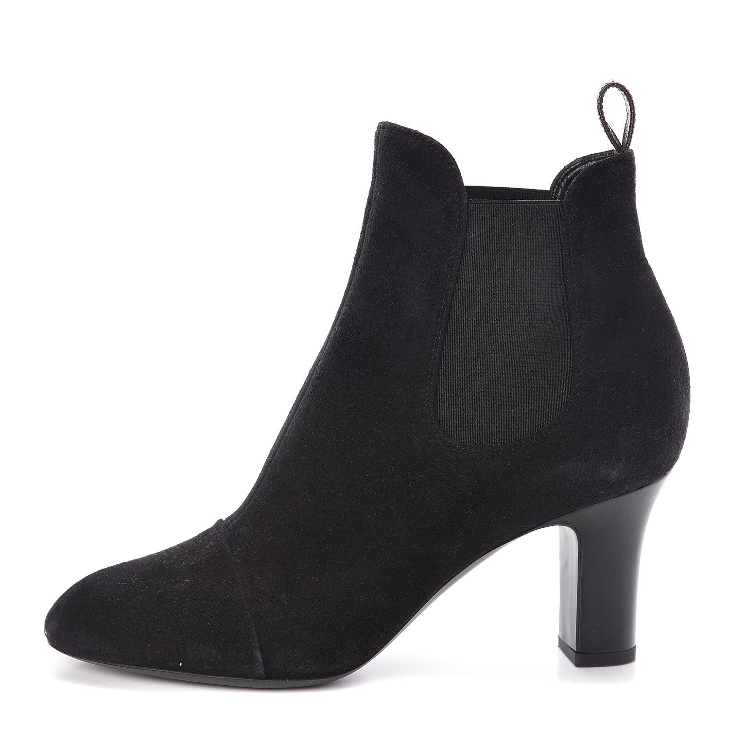 Louis Vuitton Suede Monogram Uniformes Cap Toe Chelsea 75mm Ankle Boots 38.5 Black 1 of 11