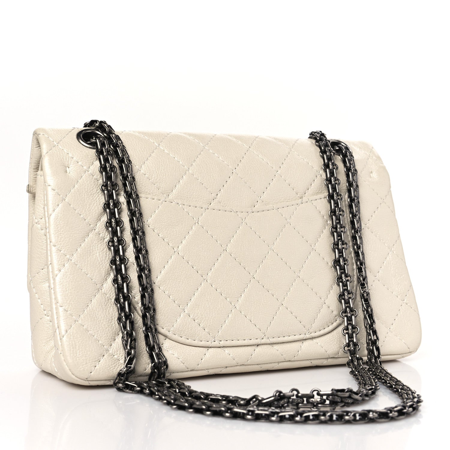 Chanel Aged Calfskin Lucky Charms 2.55 Reissue 225 Flap Ivory 3 of 9