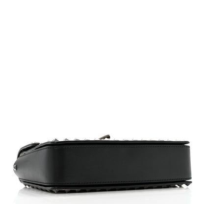 Valentino Garavani Vitello Chevron Medium Rockstud Flip Lock Crossbody Bag Light Ivory Black 4 of 14