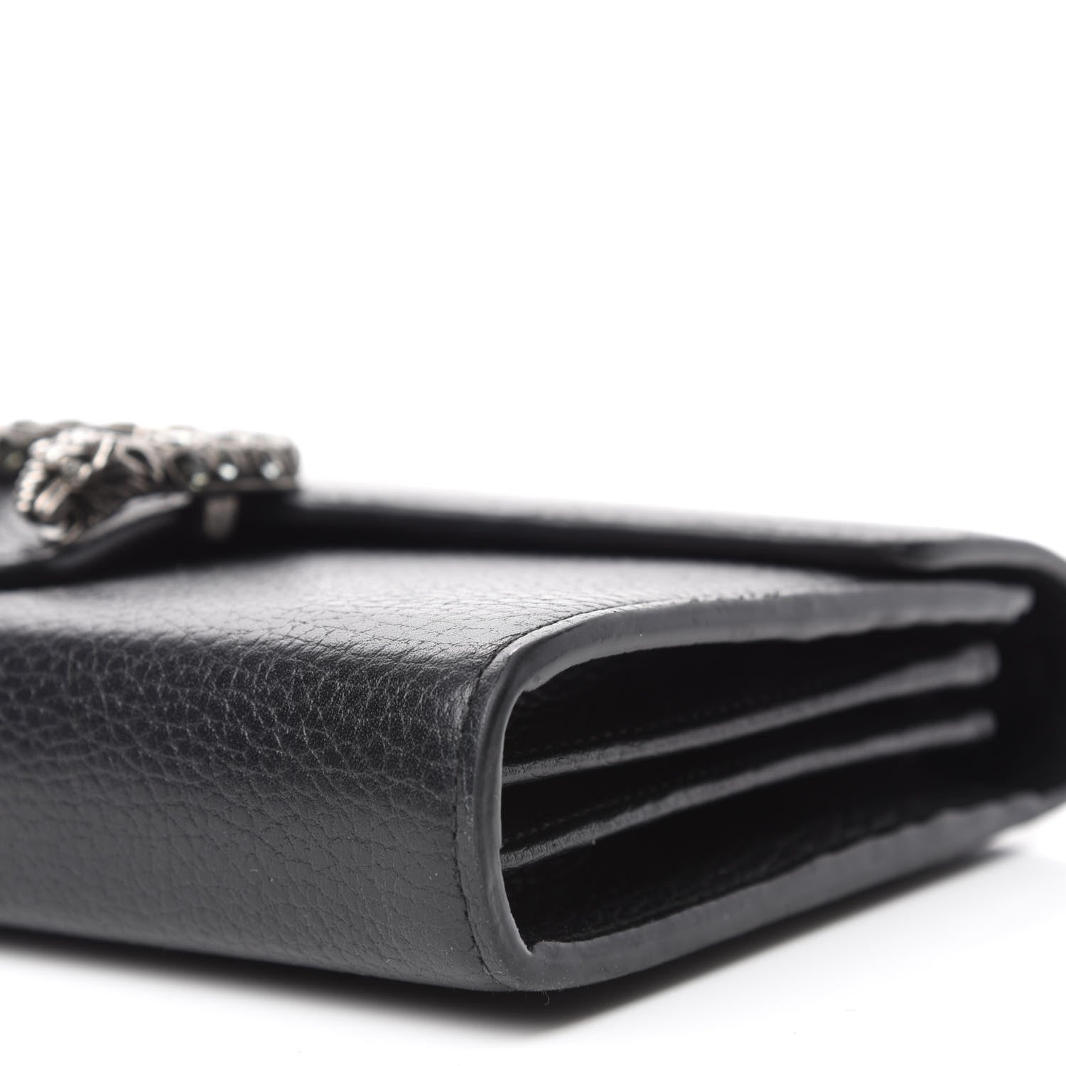 Gucci Calfskin Mini Dionysus Chain Wallet Black 7 of 10