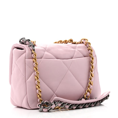Chanel Lambskin Quilted Medium Chanel 19 Flap Light Pink 3 of 9