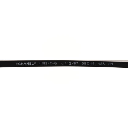 Chanel Metal Aviator CC Sunglasses 4189-T-Q Black 5 of 7